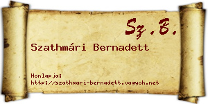Szathmári Bernadett névjegykártya