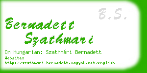 bernadett szathmari business card