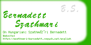 bernadett szathmari business card